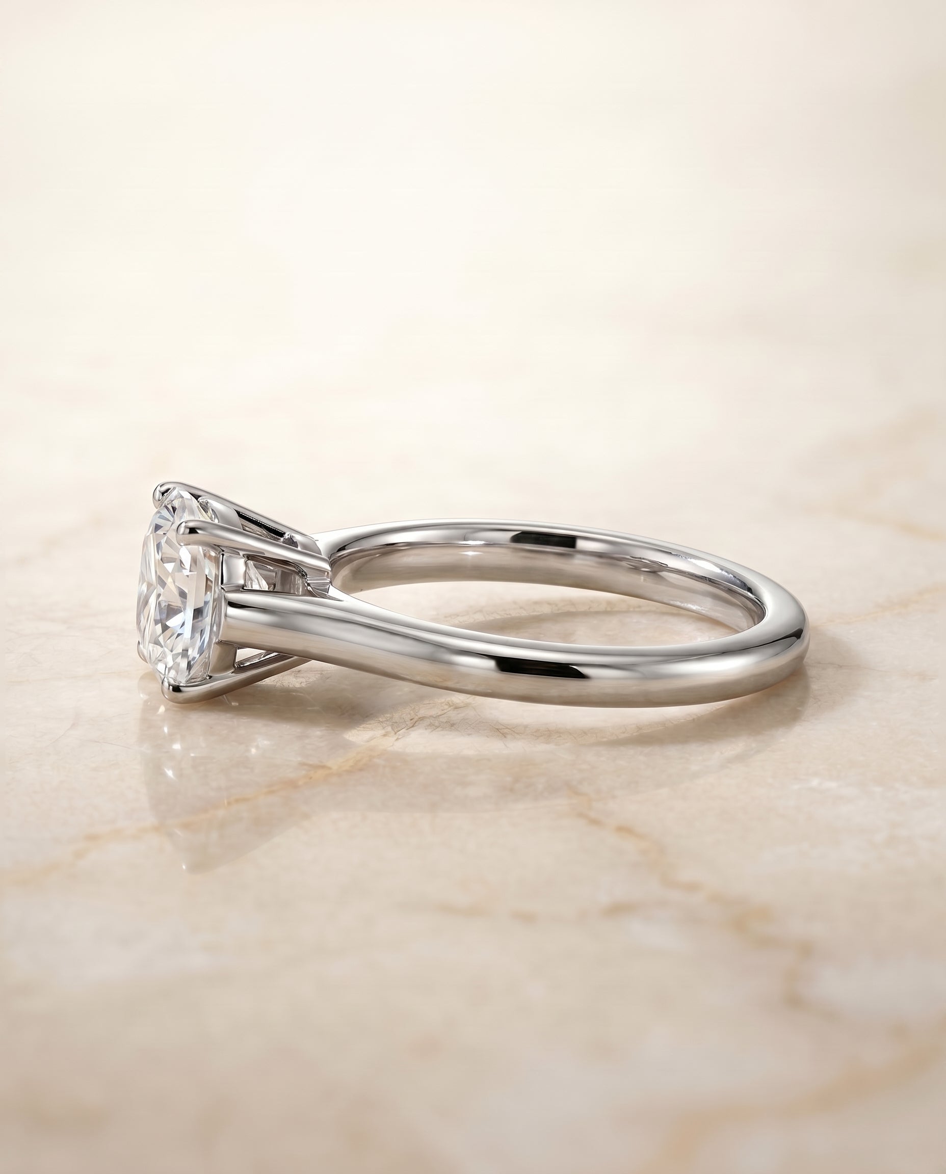 The Ellie setting for cushion diamonds, made to order in Platinum | RockHer