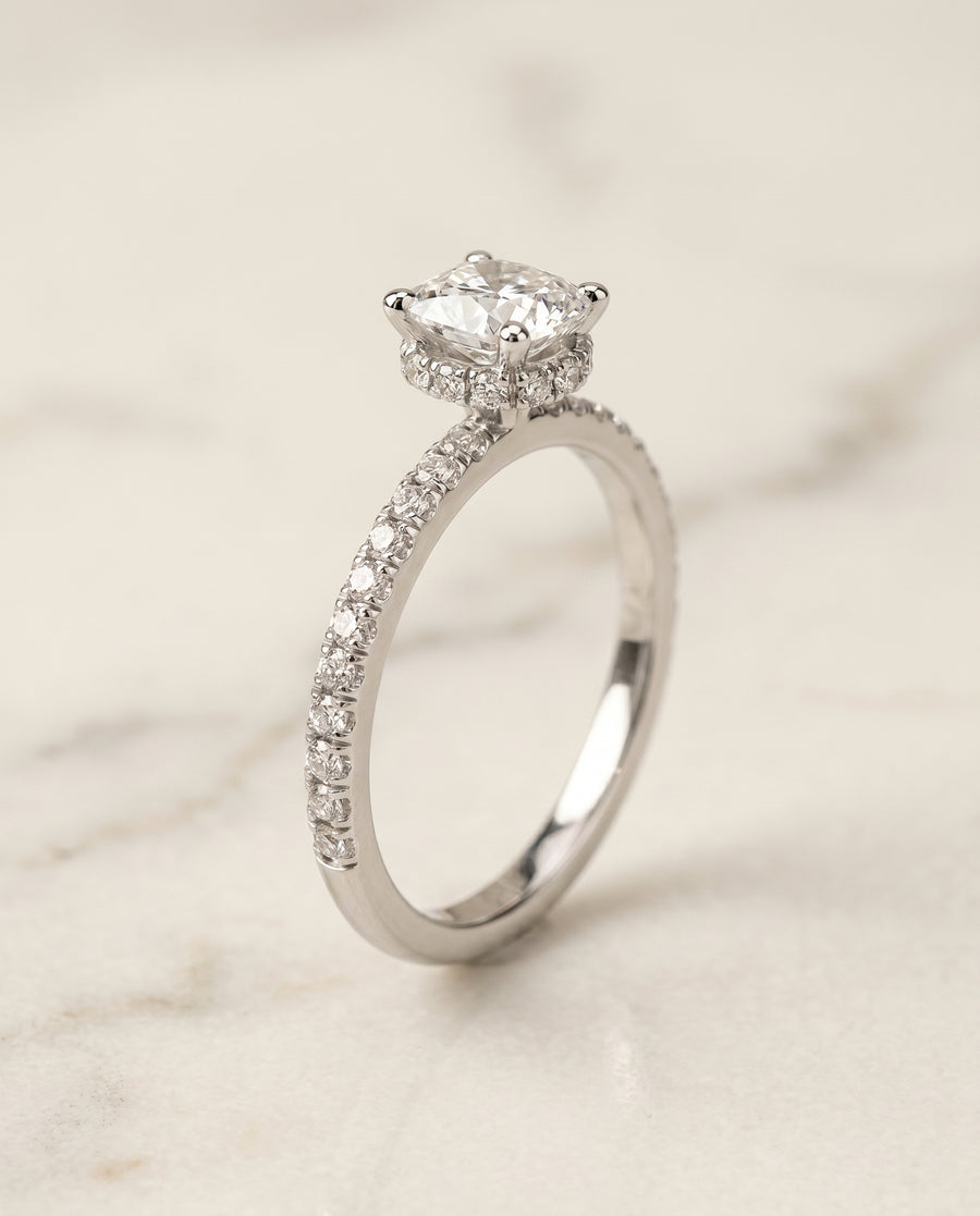 The Elliott Engagement Ring, made to order in our Los Angeles atelier