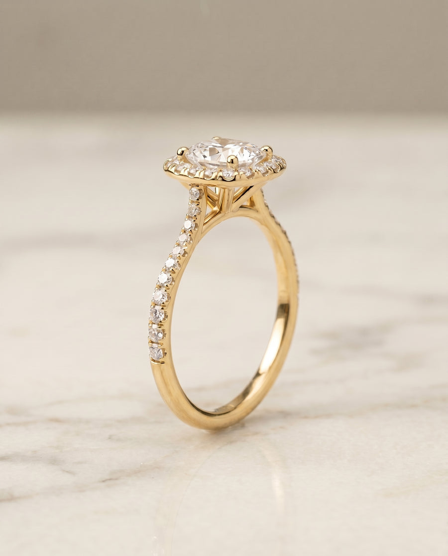 The Everly Engagement Ring, made to order in our Los Angeles atelier