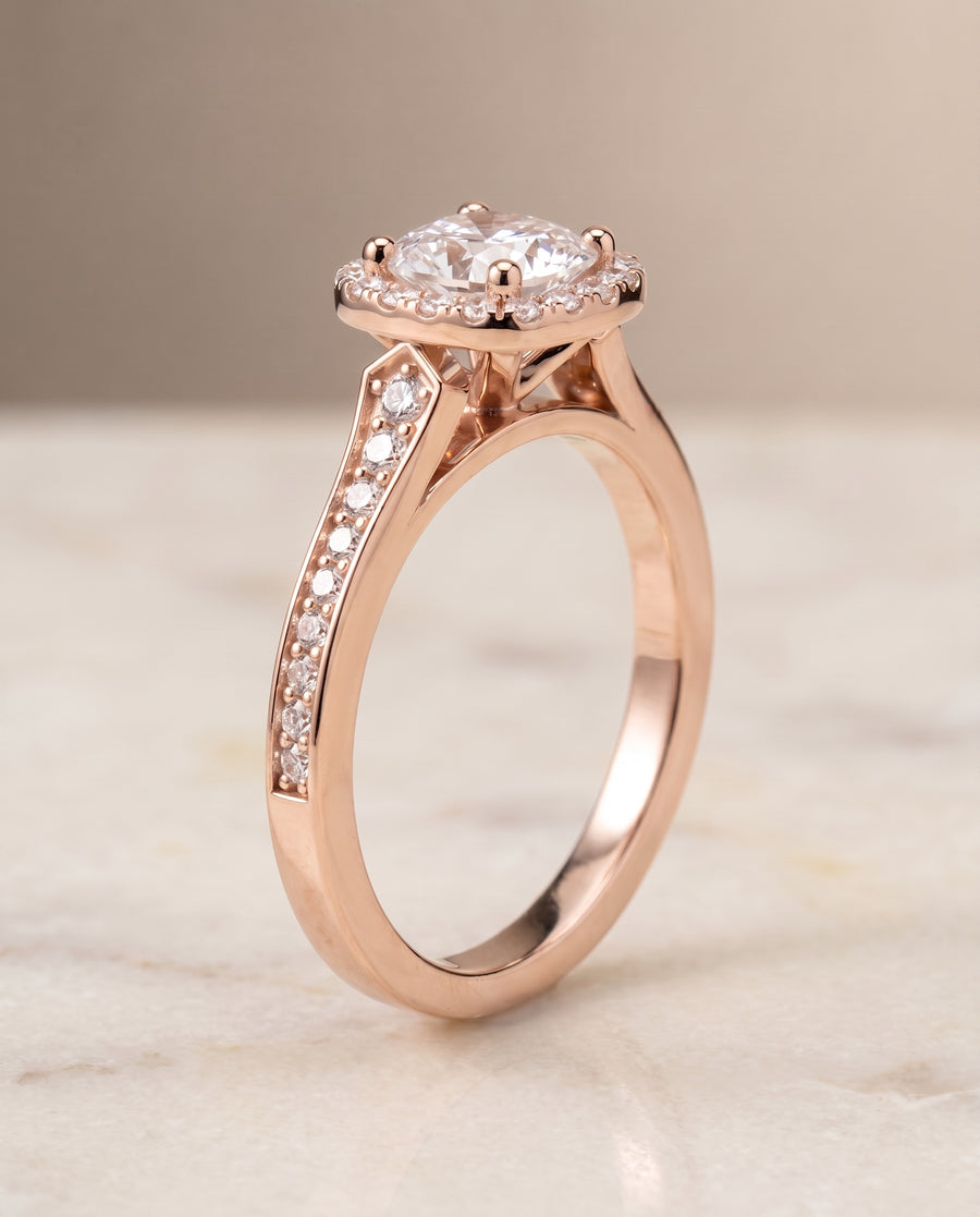 The Genesis Engagement Ring, made to order in our Los Angeles atelier