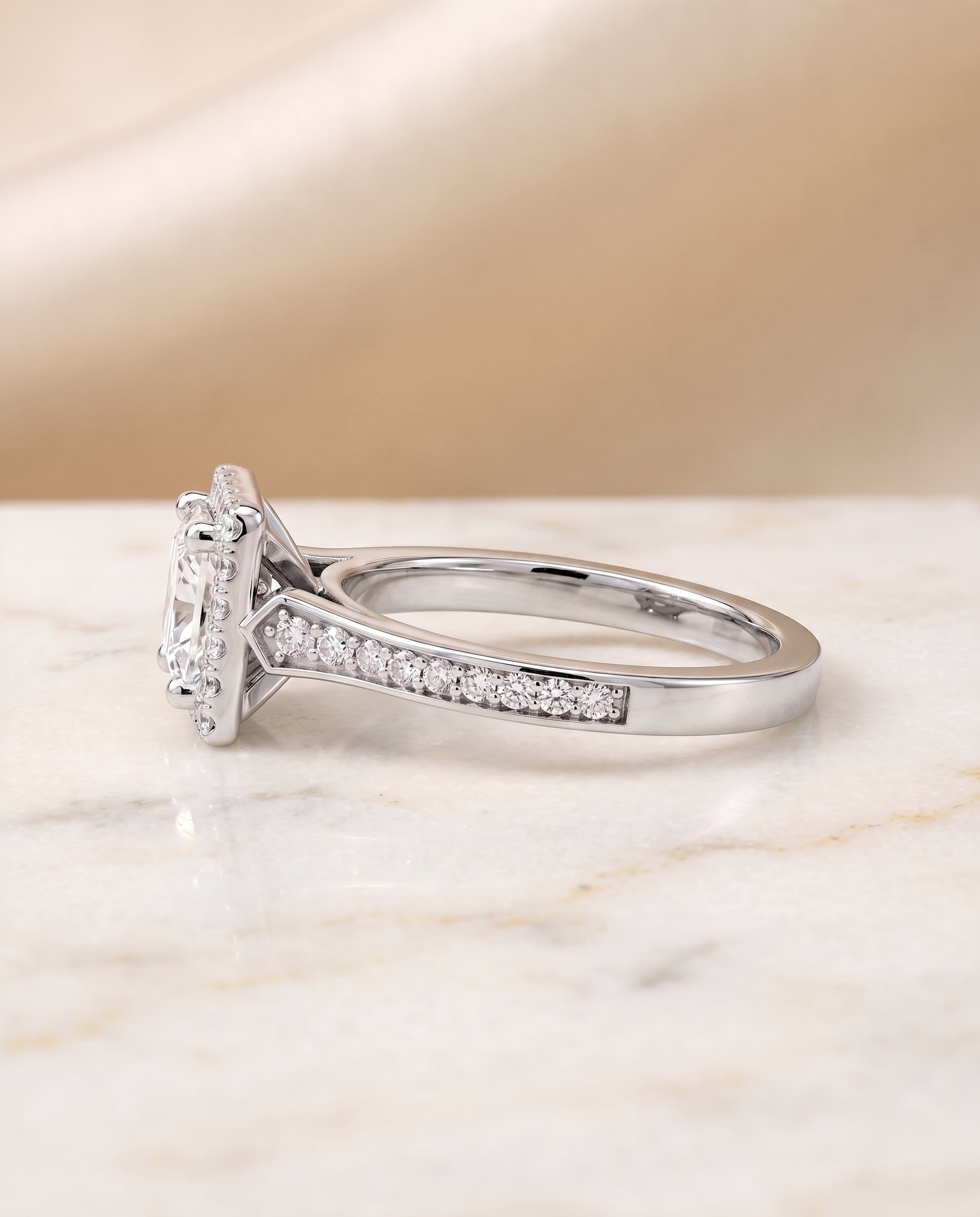 The Genesis setting for princess diamonds, made to order in Platinum | RockHer