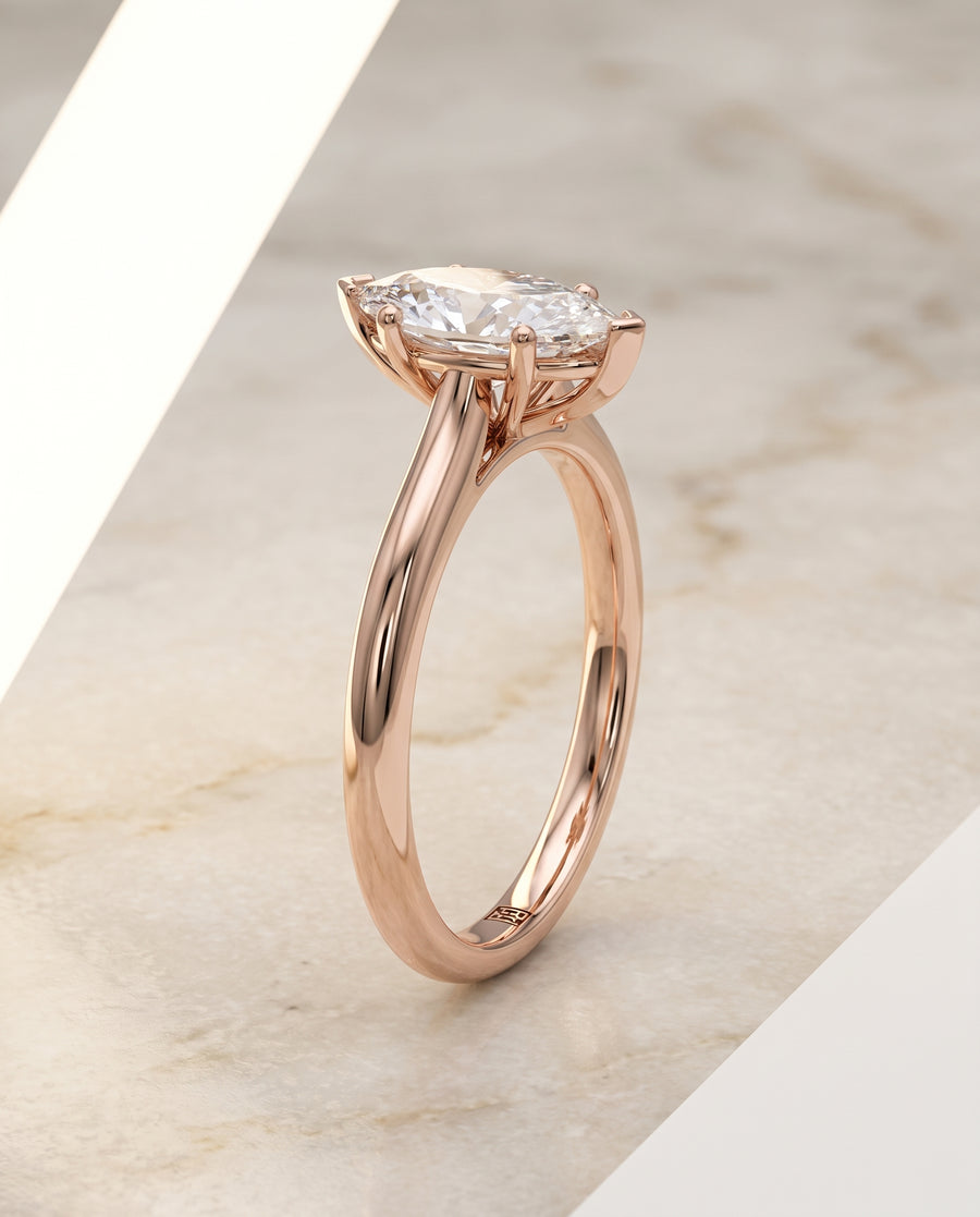 The Gladys Engagement Ring, made to order in our Los Angeles atelier