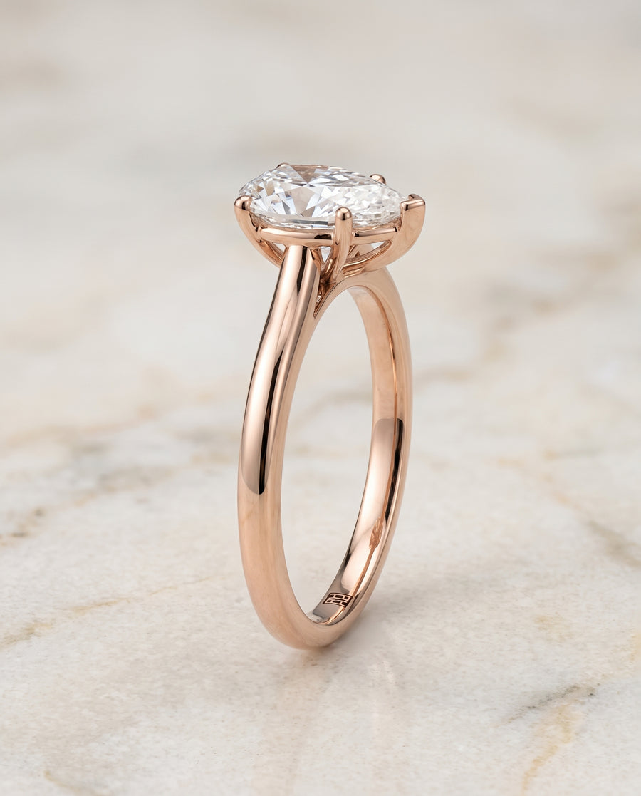 The Gladys Engagement Ring, made to order in our Los Angeles atelier