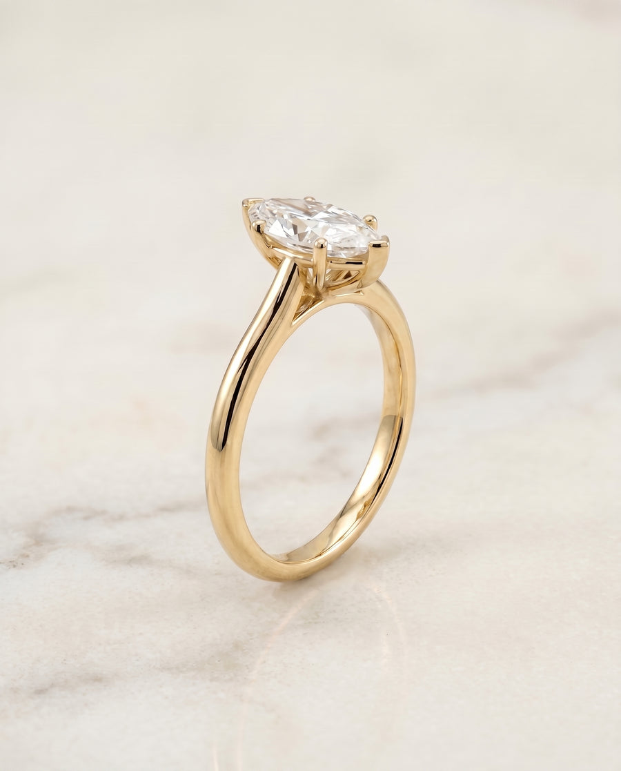 The Gladys Engagement Ring, made to order in our Los Angeles atelier