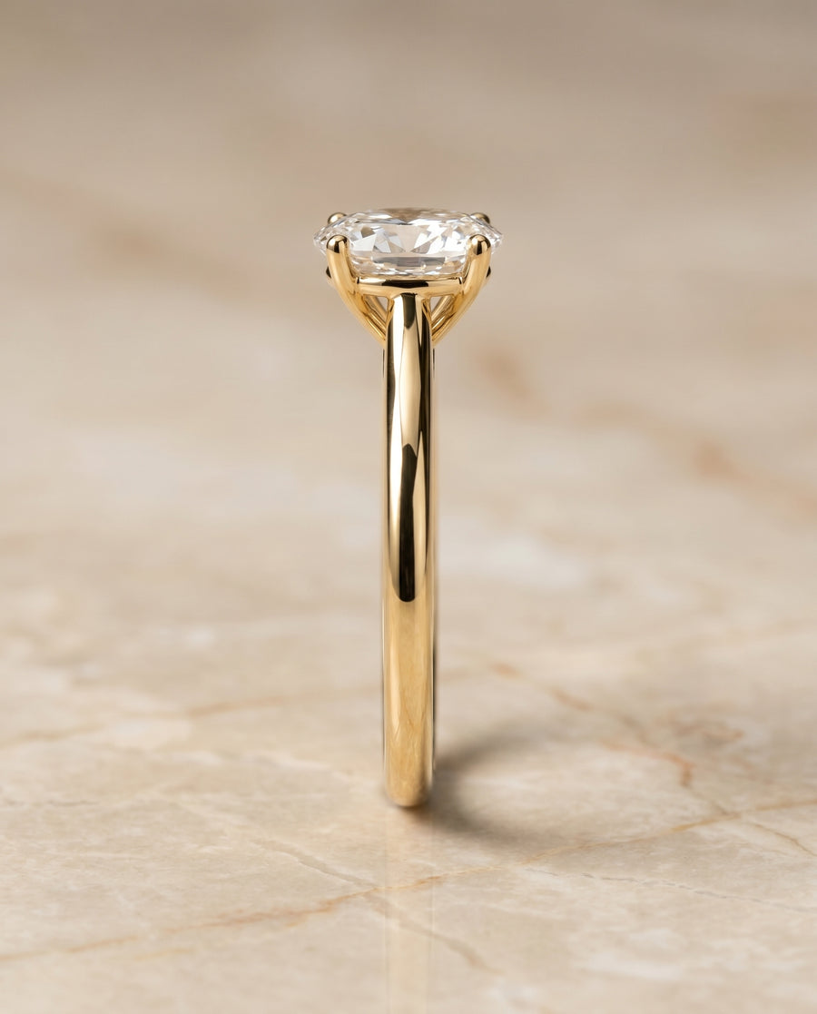 The Gladys Engagement Ring, made to order in our Los Angeles atelier