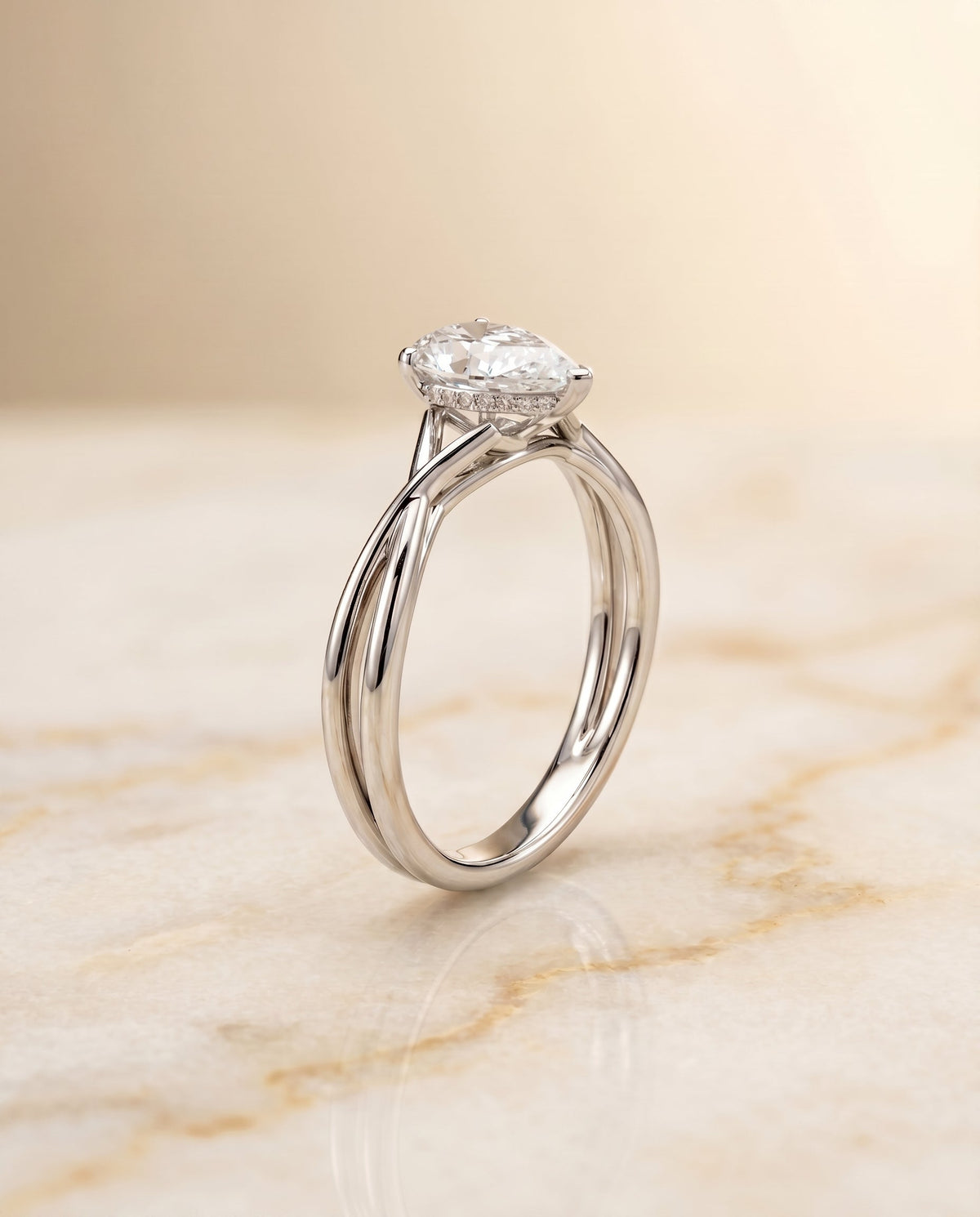 The Grace setting for princess diamonds, made to order in Platinum | RockHer