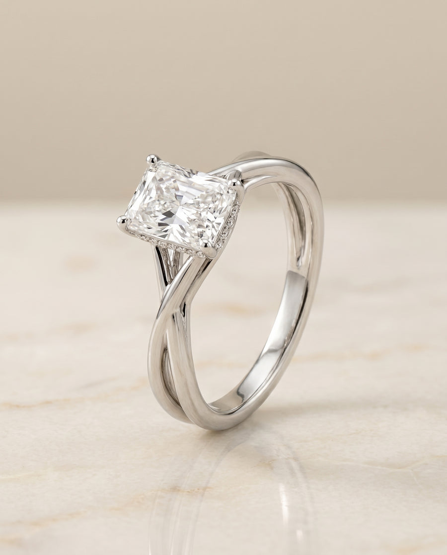 The Grace Engagement Ring, made to order in our Los Angeles atelier