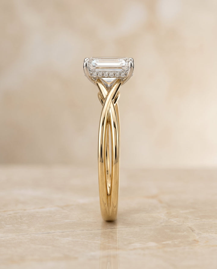 The Grace Select Solitaire Engagement Ring with Lab Diamond in 18K Yellow Gold - view 5
