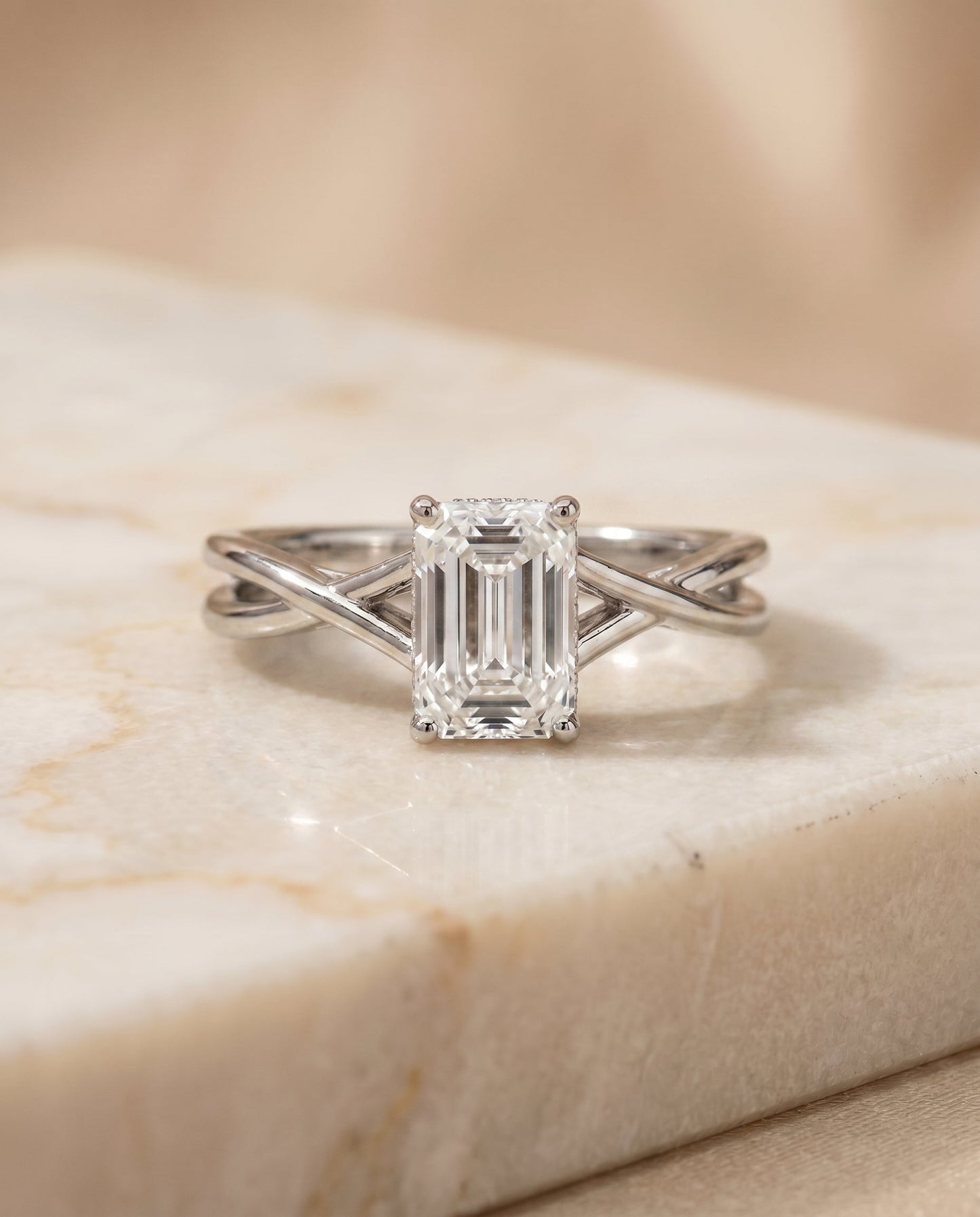 The Grace Select Solitaire Engagement Ring with Lab Diamond in Platinum - view 1