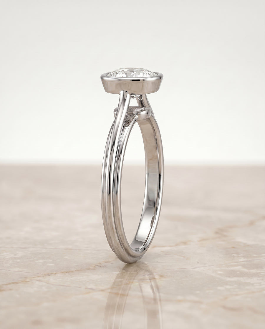 The Hayley Engagement Ring, made to order in our Los Angeles atelier
