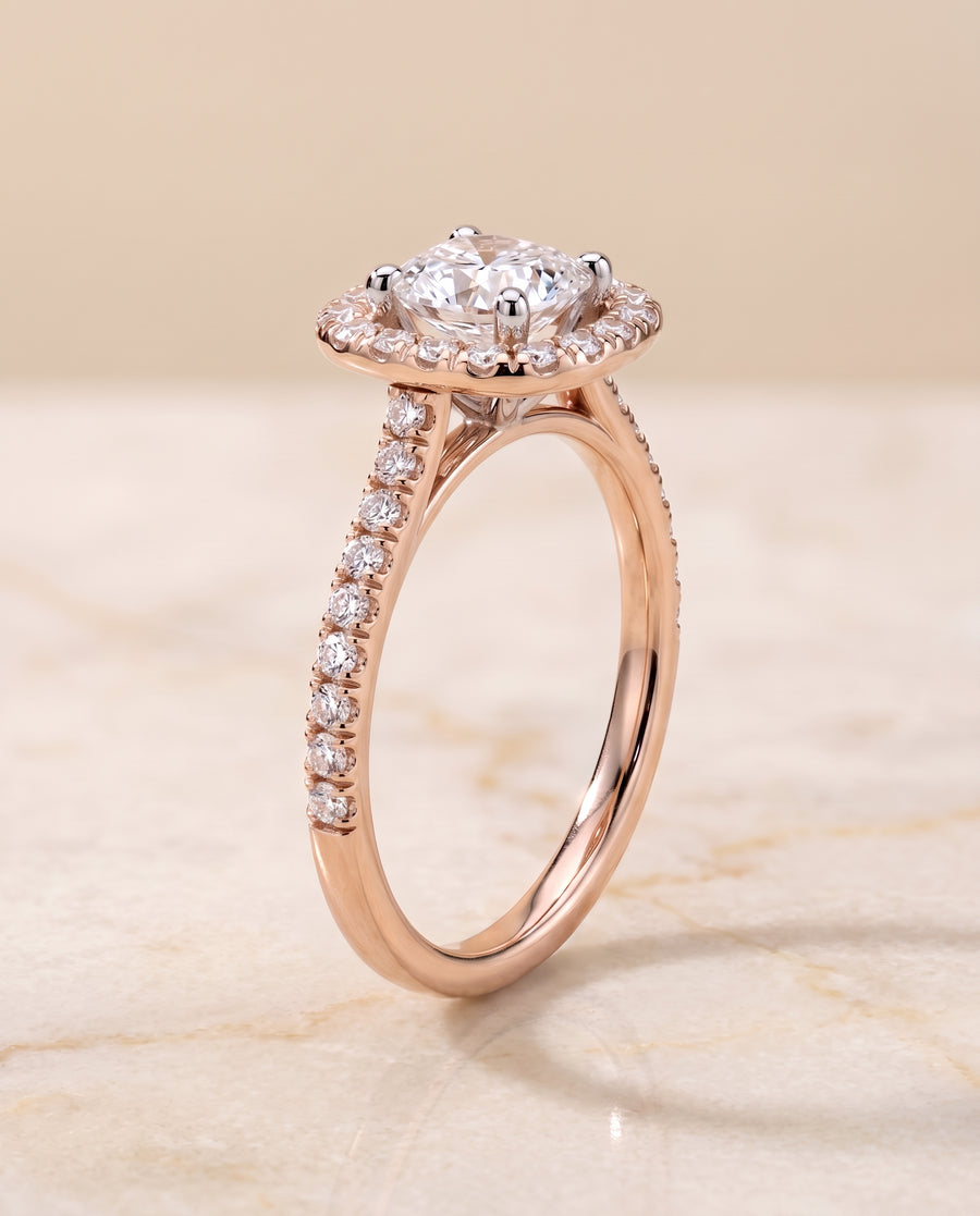 The Hymn Engagement Ring, made to order in our Los Angeles atelier