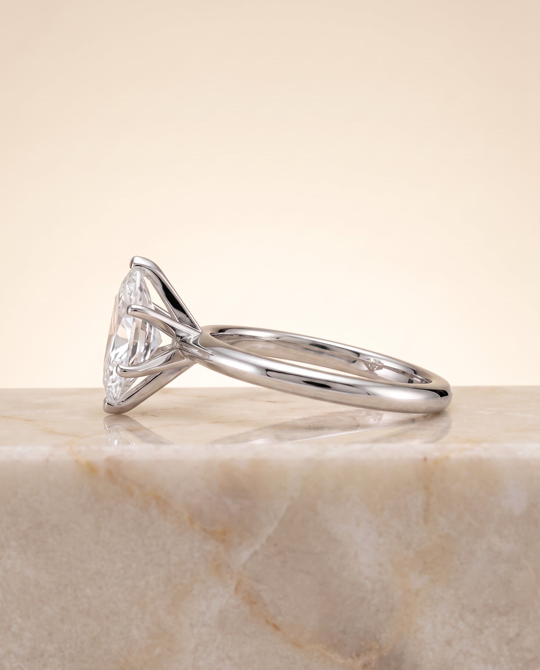 The Isolde setting for marquise diamonds, made to order in Platinum | RockHer