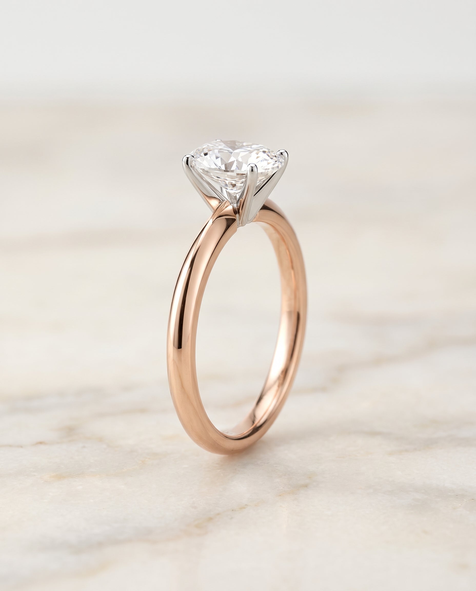 Petite Knife Edge Solitaire styling on The Isolde oval engagement ring setting | RockHer