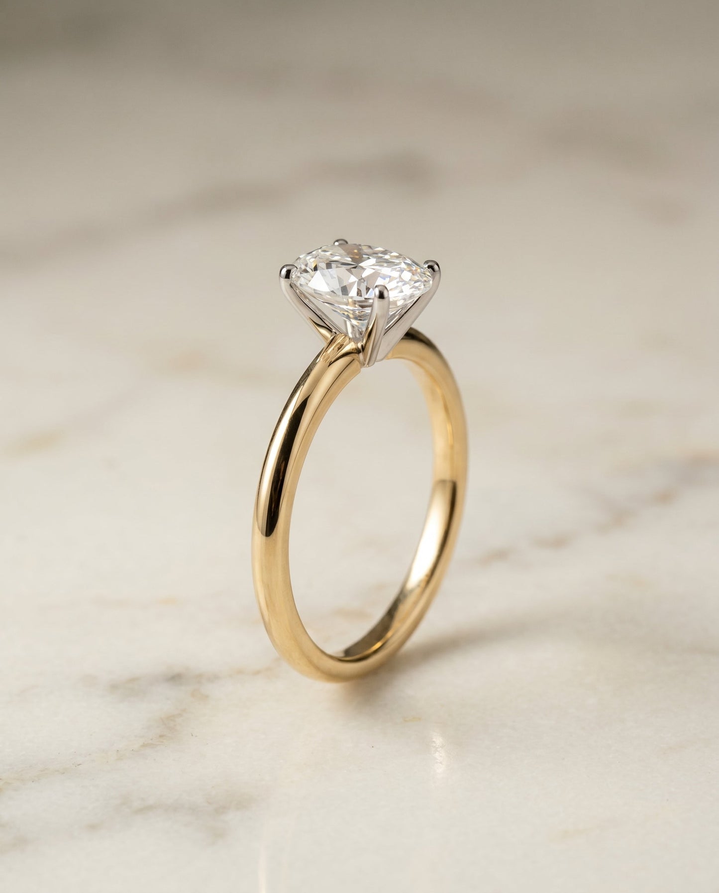 The Isolde Select Knife Edge Solitaire Engagement Ring with Lab Diamond in 18K Yellow Gold - view 5