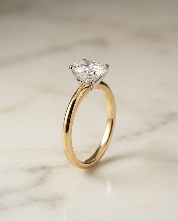 The Isolde Select Knife Edge Solitaire Engagement Ring with Lab Diamond in 18K Yellow Gold - view 5