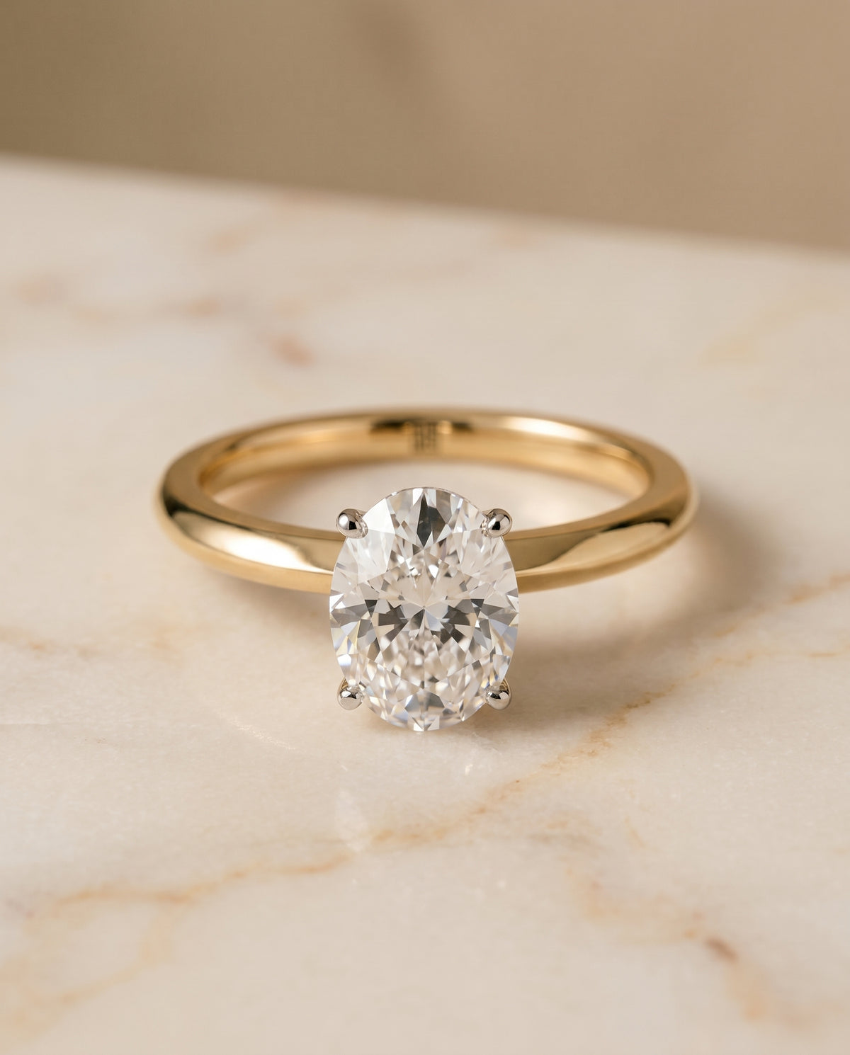 The Isolde oval engagement ring setting in 18K Yellow Gold | RockHer
