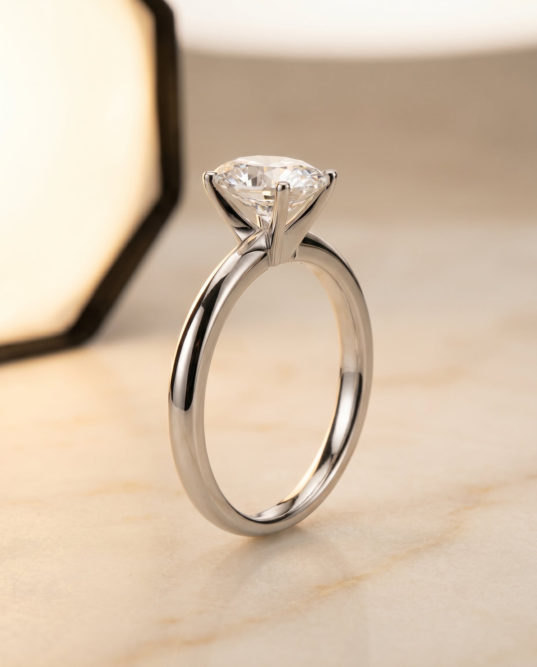 Petite Knife Edge Solitaire styling on The Isolde oval engagement ring setting | RockHer