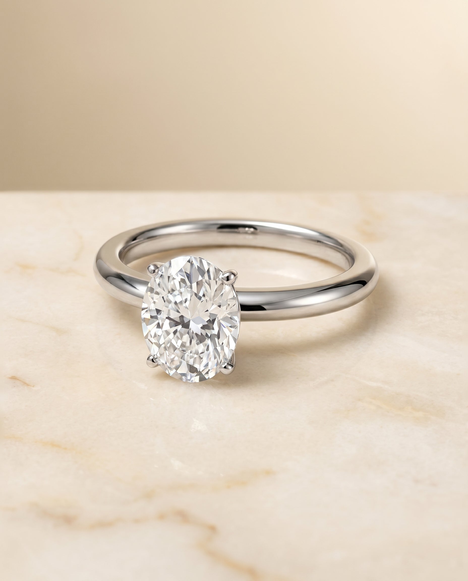 The Isolde Select Knife Edge Solitaire Engagement Ring with Lab Diamond in Platinum - view 1
