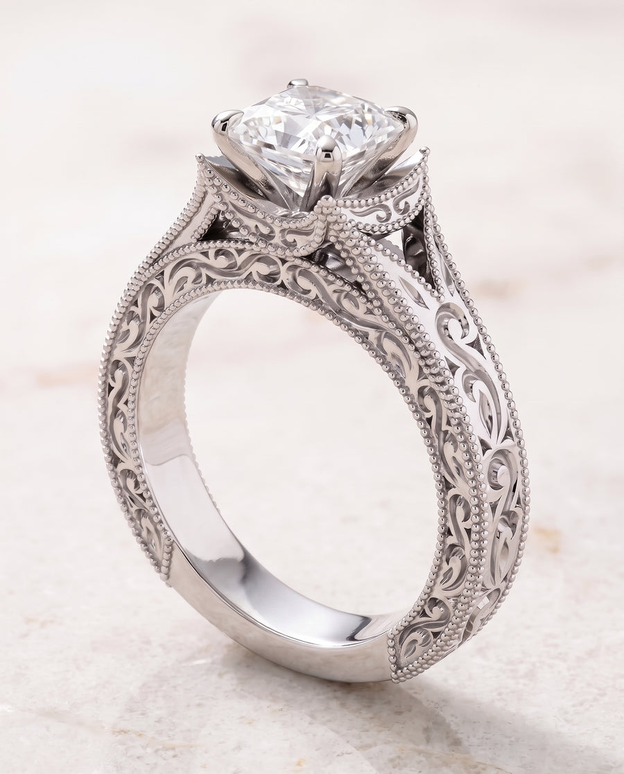 The Janis Engagement Ring, made to order in our Los Angeles atelier