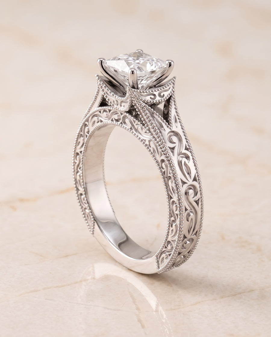 The Janis Engagement Ring, made to order in our Los Angeles atelier