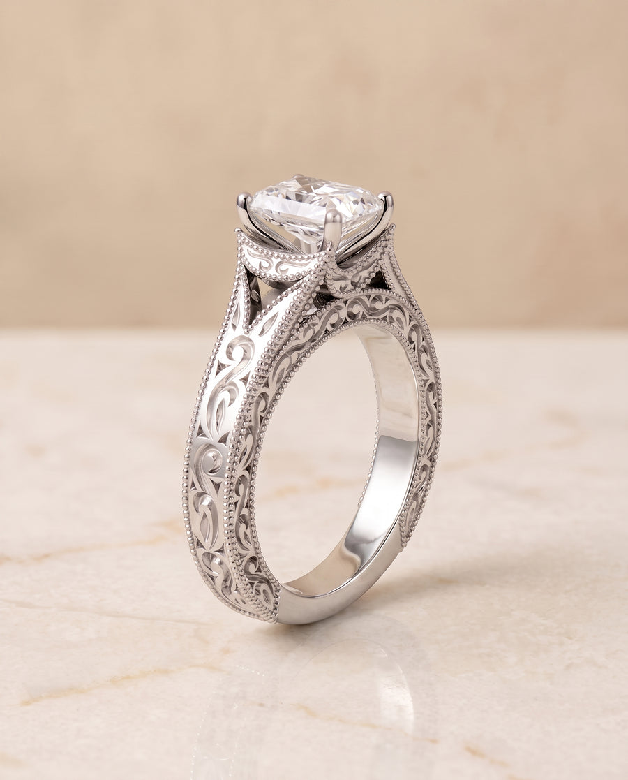 The Janis Engagement Ring, made to order in our Los Angeles atelier