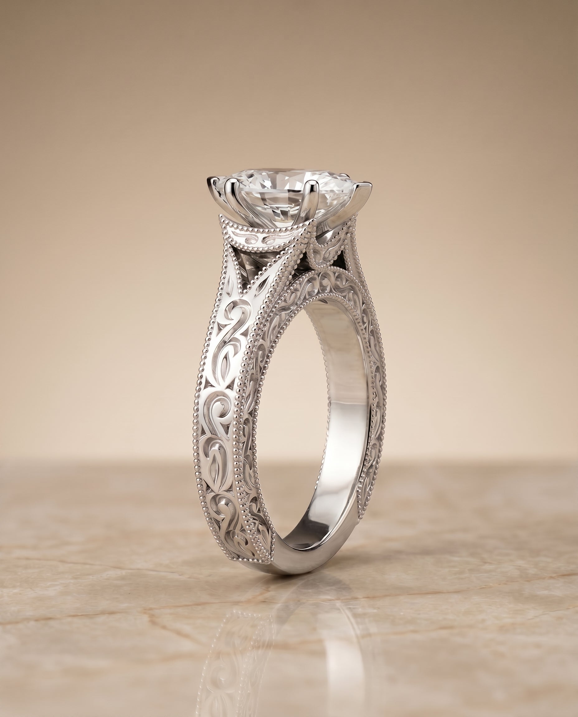 The Janis setting for marquise diamonds, made to order in Platinum | RockHer