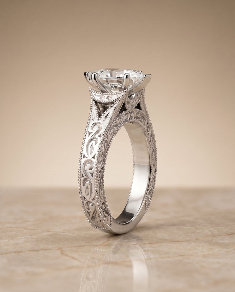 The Janis Select Engagement Ring, made to order in our Los Angeles atelier