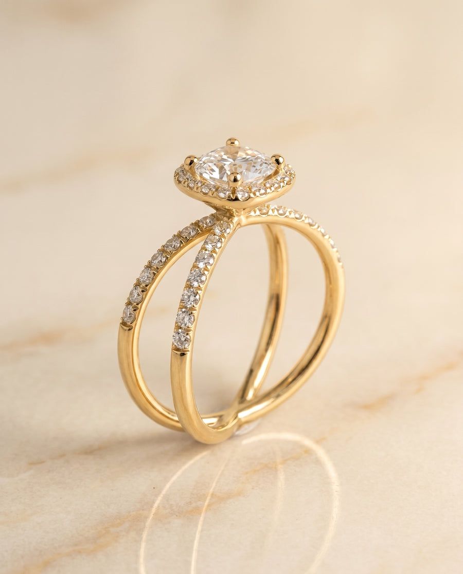 The Joan Engagement Ring, made to order in our Los Angeles atelier