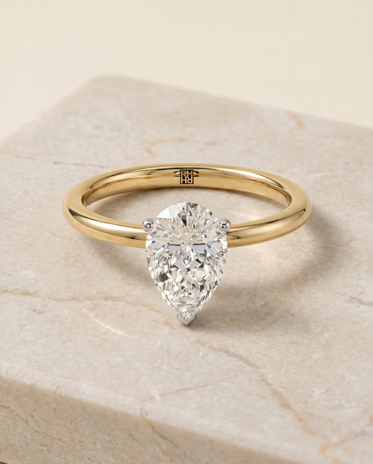 The Joni princess engagement ring setting in 18K Yellow Gold | RockHer