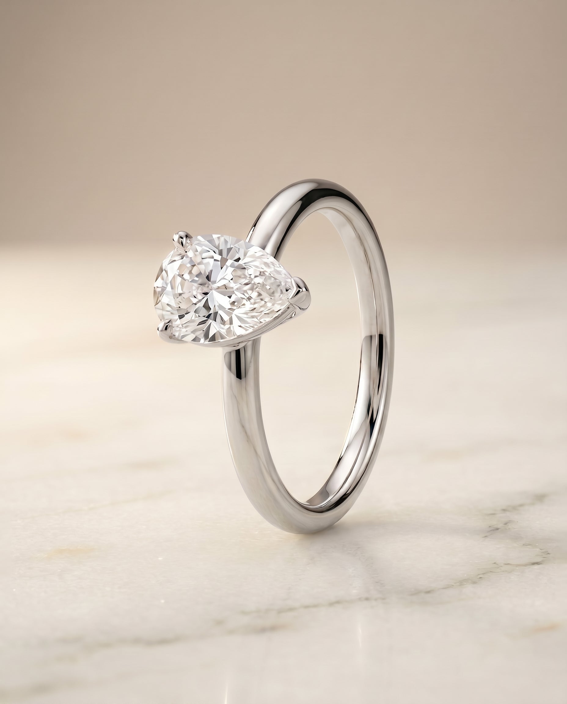 Hidden Halo Solitaire styling on The Joni princess engagement ring setting | RockHer