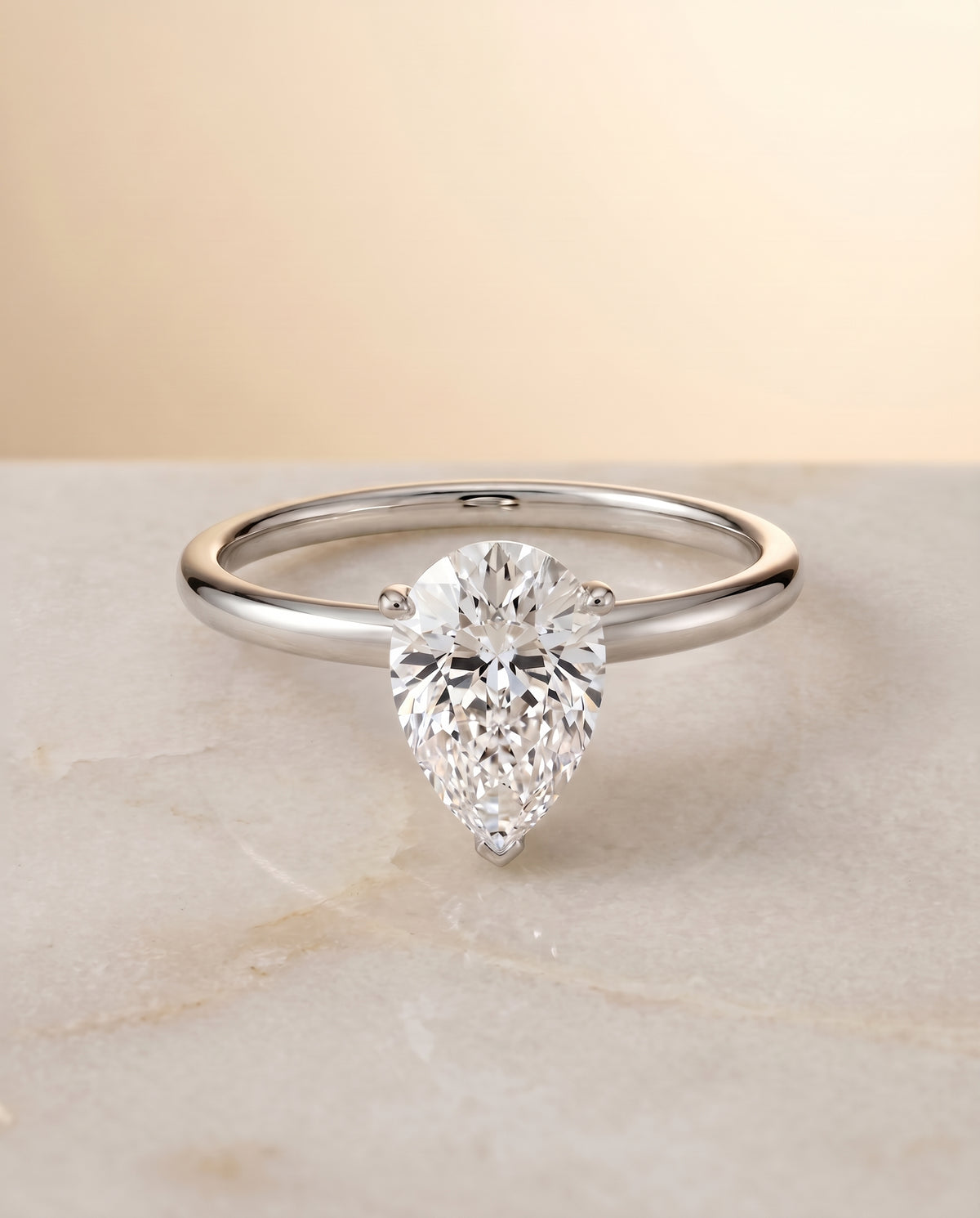 The Joni princess engagement ring setting in 18K White Gold | RockHer