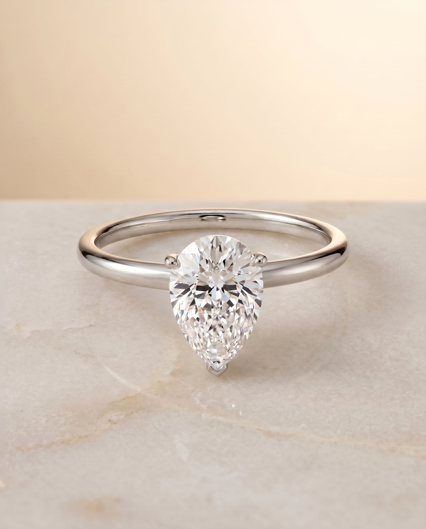The Joni Hidden Halo Solitaire Princess Cut Engagement Ring Setting in Platinum
