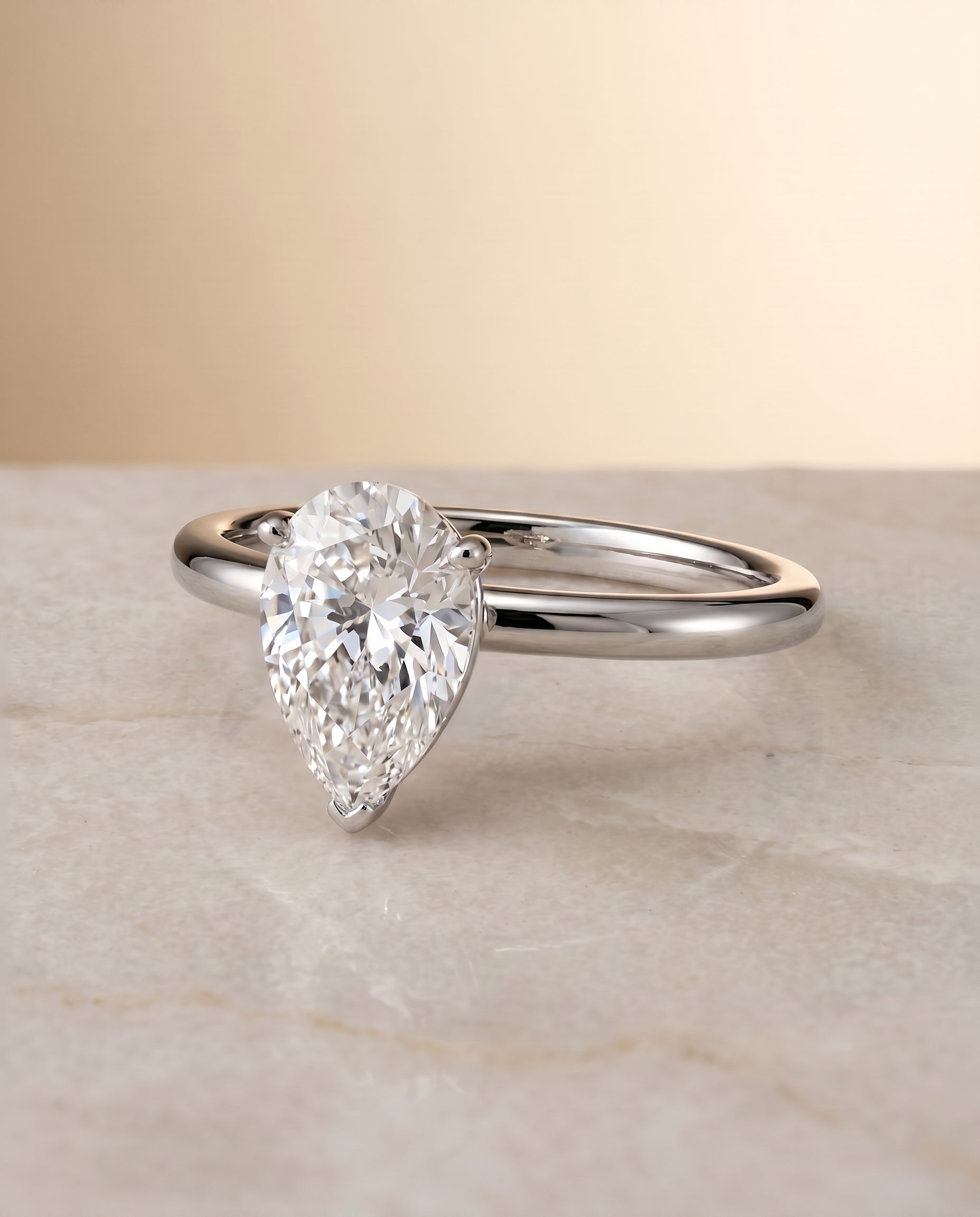 The Joni setting for princess diamonds, made to order in 18K White Gold | RockHer