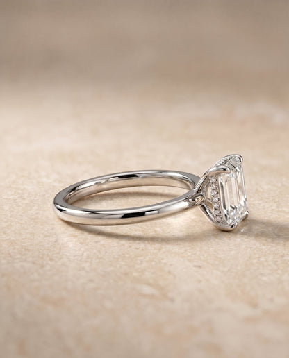 The Joni Select Hidden Halo Engagement Ring with Lab Diamond in Platinum - view 5
