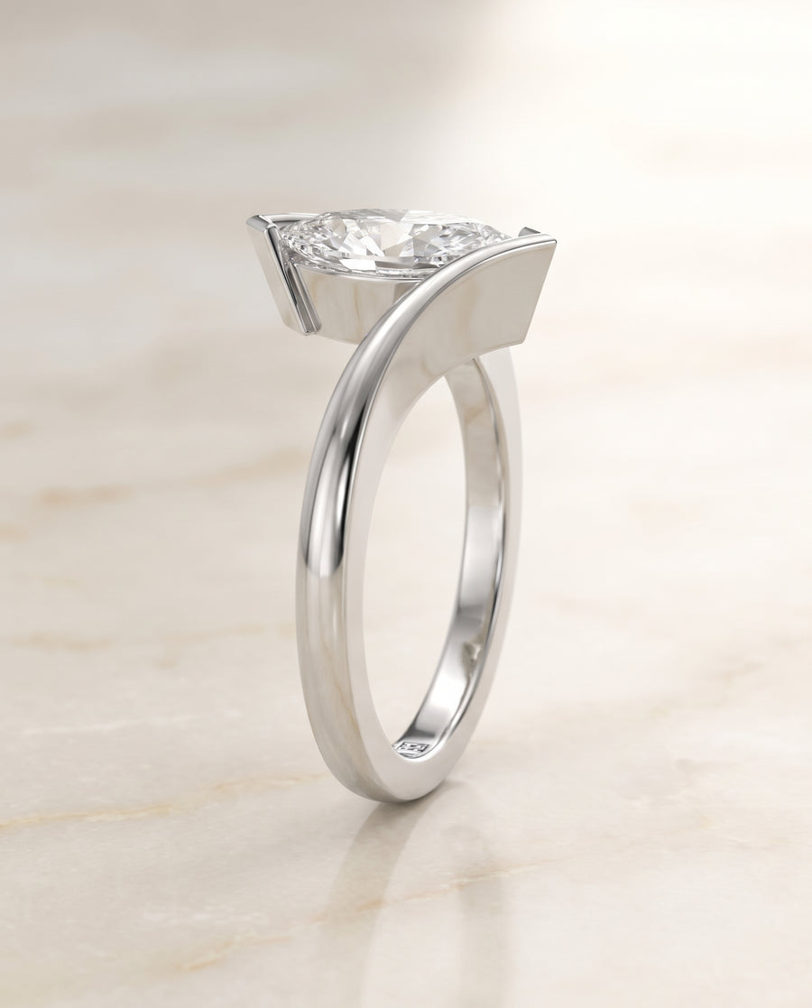 The Julia Engagement Ring, made to order in our Los Angeles atelier