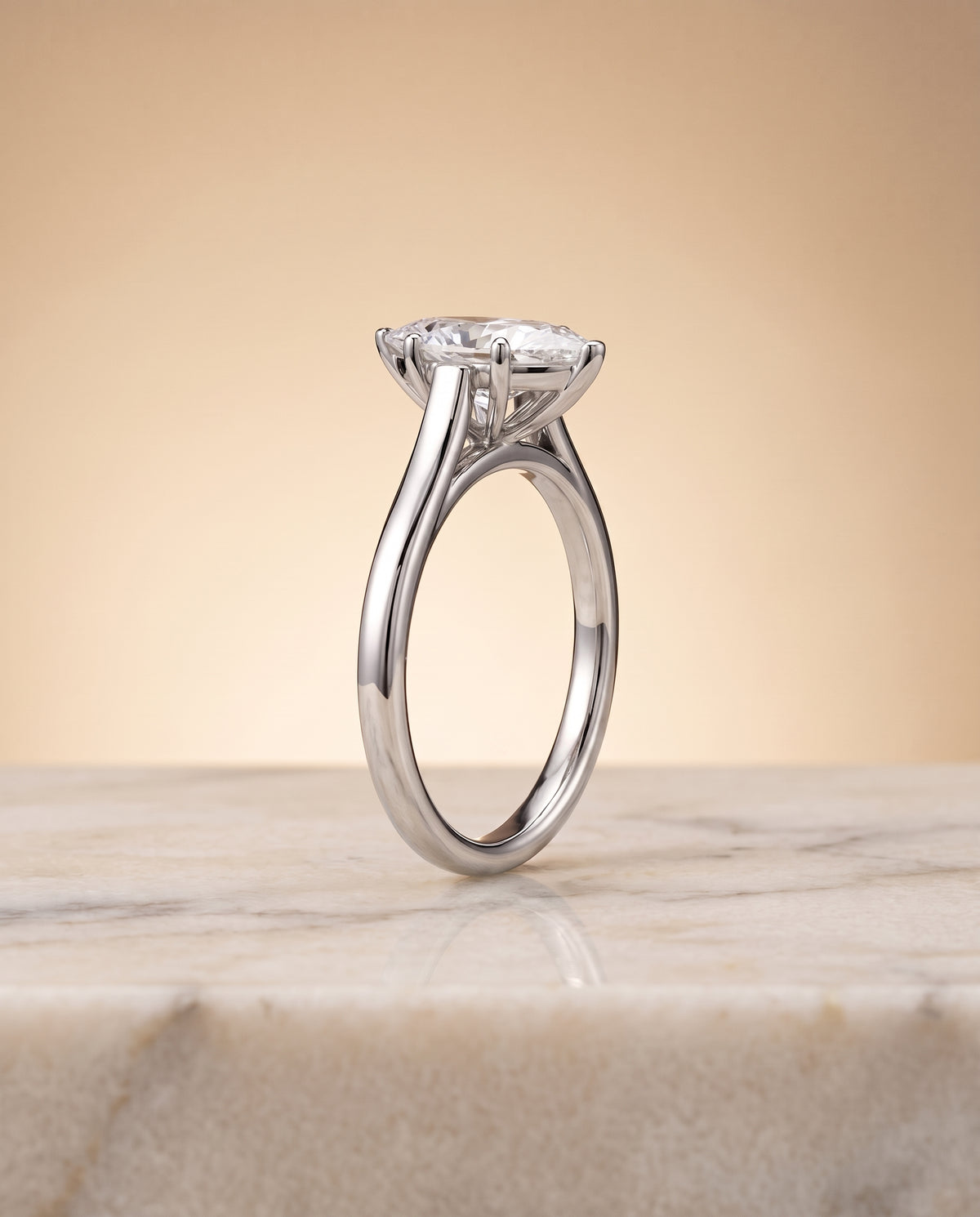 Elegant Cathedral Squared Edge Solitaire styling on The Juliette marquise engagement ring setting | RockHer
