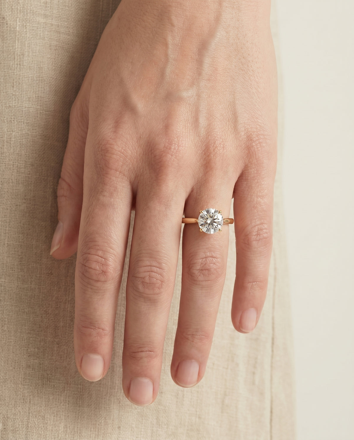 The Juliette engagement ring setting in 18K Yellow Gold, elegant cathedral squared edge solitaire design | RockHer