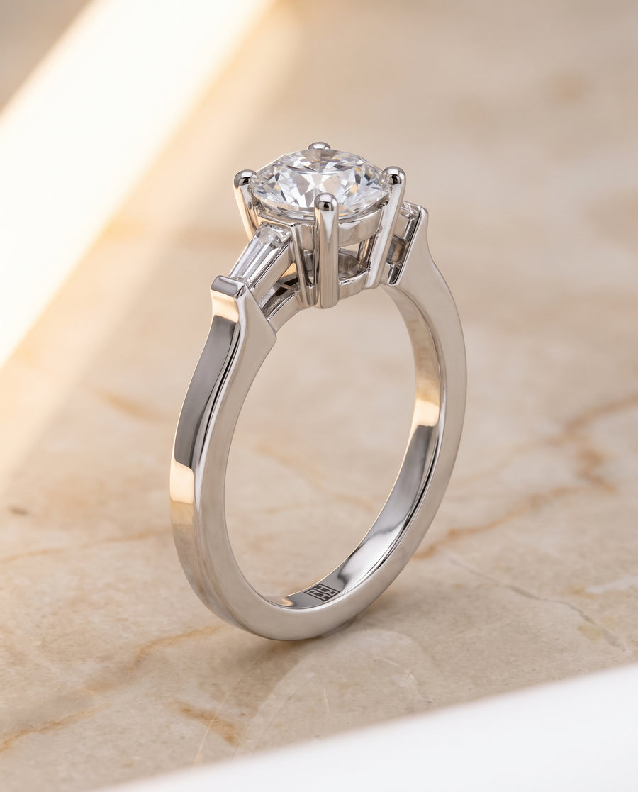 The June Engagement Ring, made to order in our Los Angeles atelier