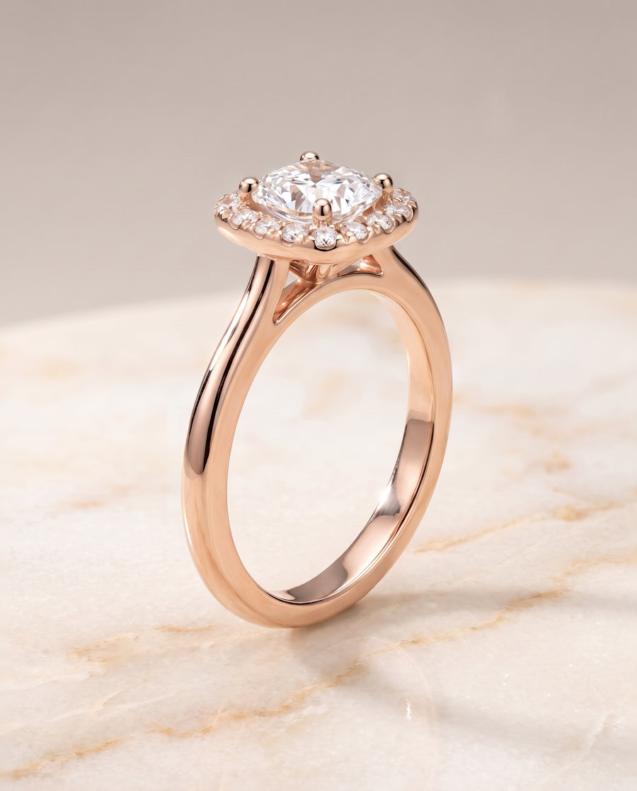 The Kate Engagement Ring, made to order in our Los Angeles atelier