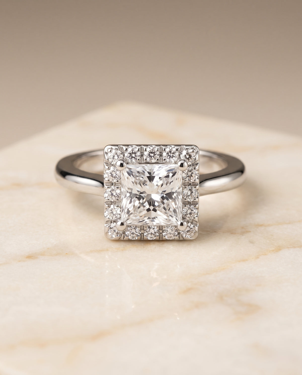 The Kate princess engagement ring setting in Platinum | RockHer
