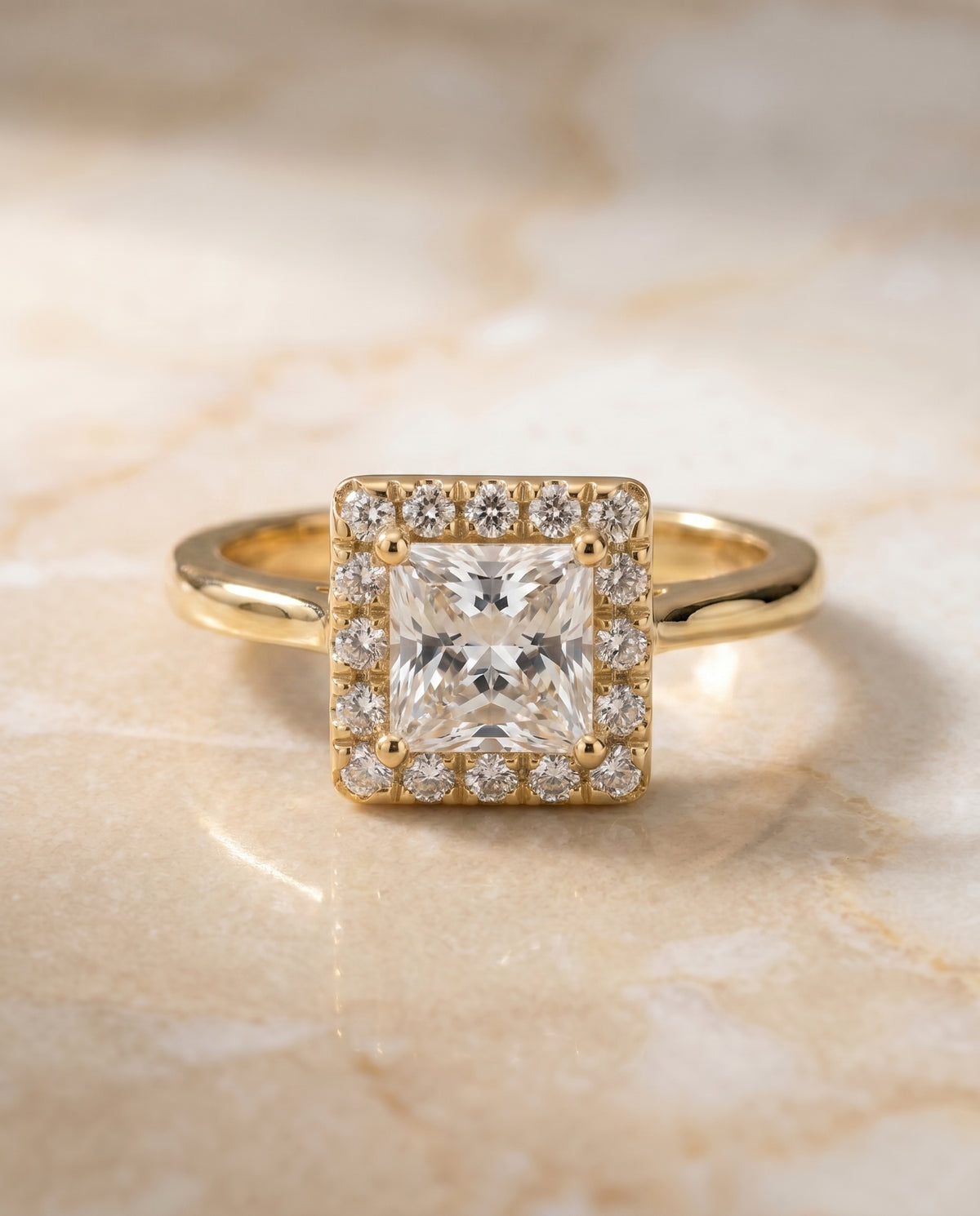 The Kate princess engagement ring setting in 18K Yellow Gold | RockHer