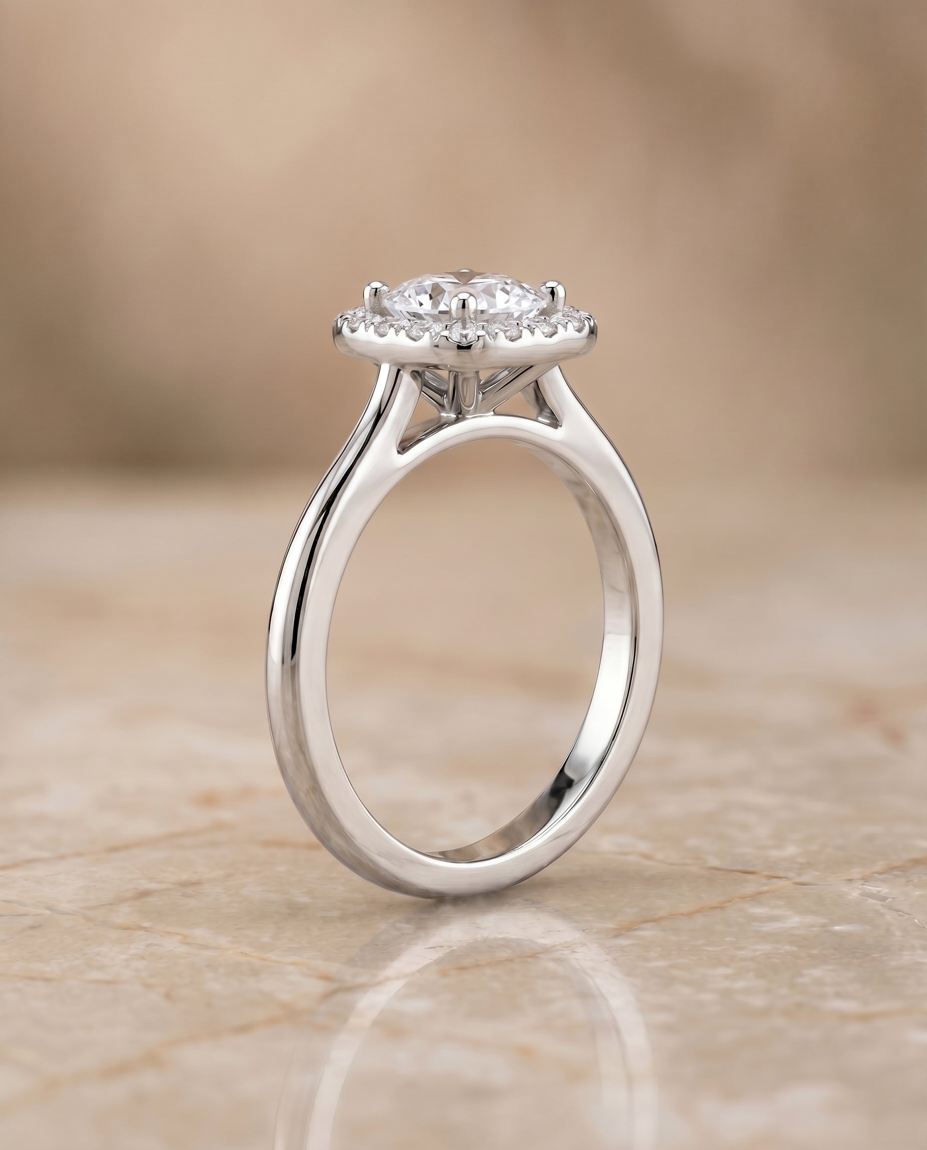 The Kate setting for cushion diamonds, made to order in Platinum | RockHer