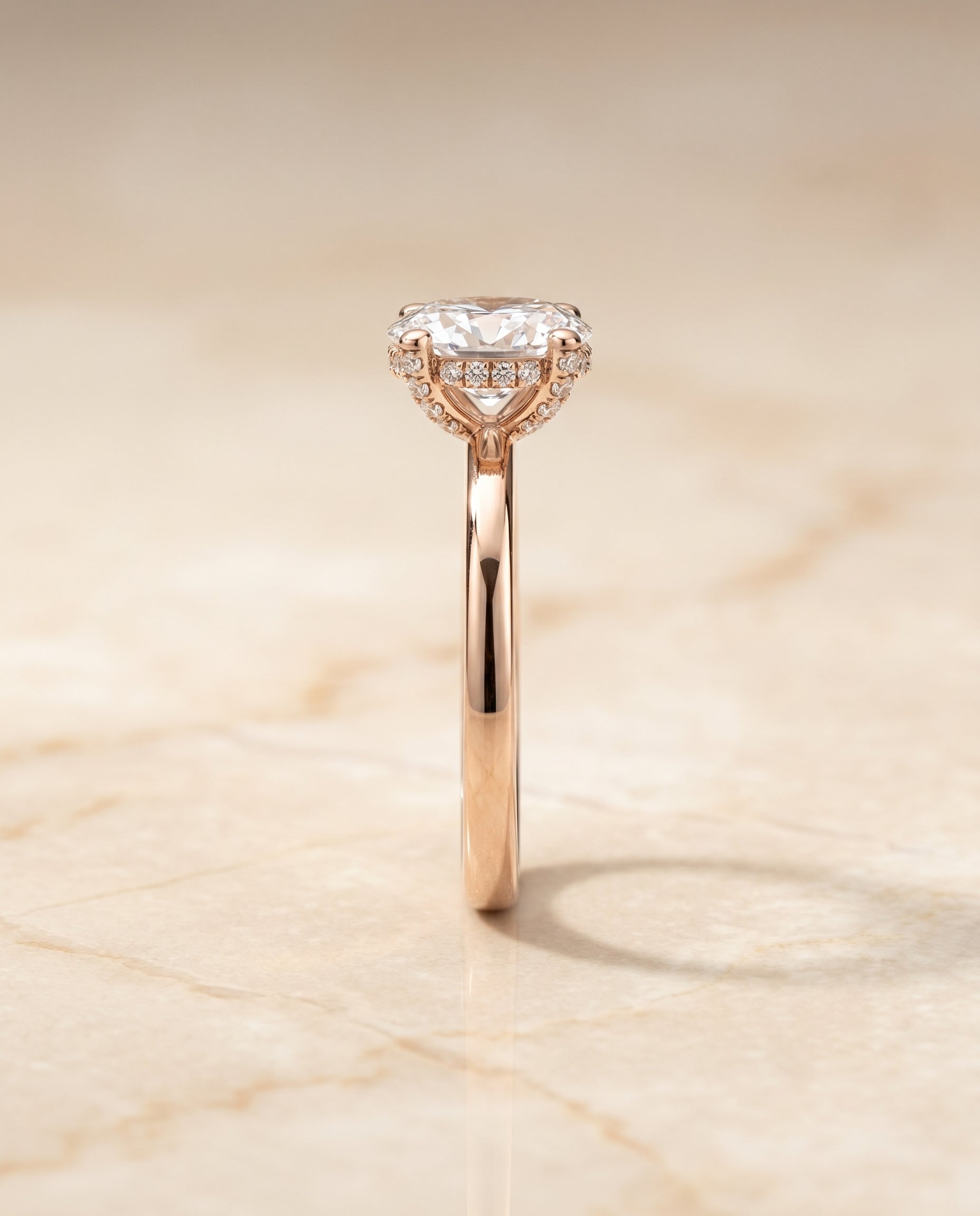 The Lana setting for oval diamonds, made to order in 14K Rose Gold | RockHer