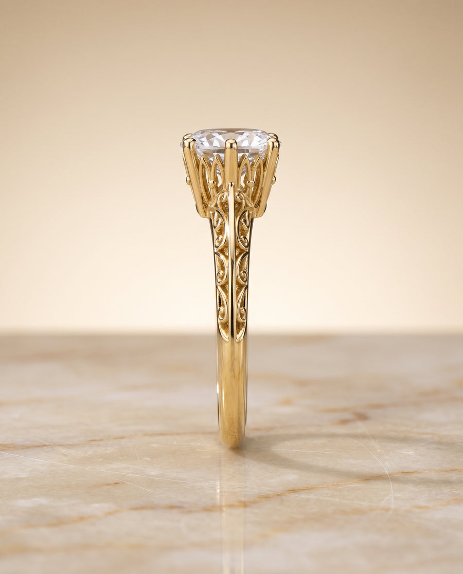 The Layla Engagement Ring, made to order in our Los Angeles atelier