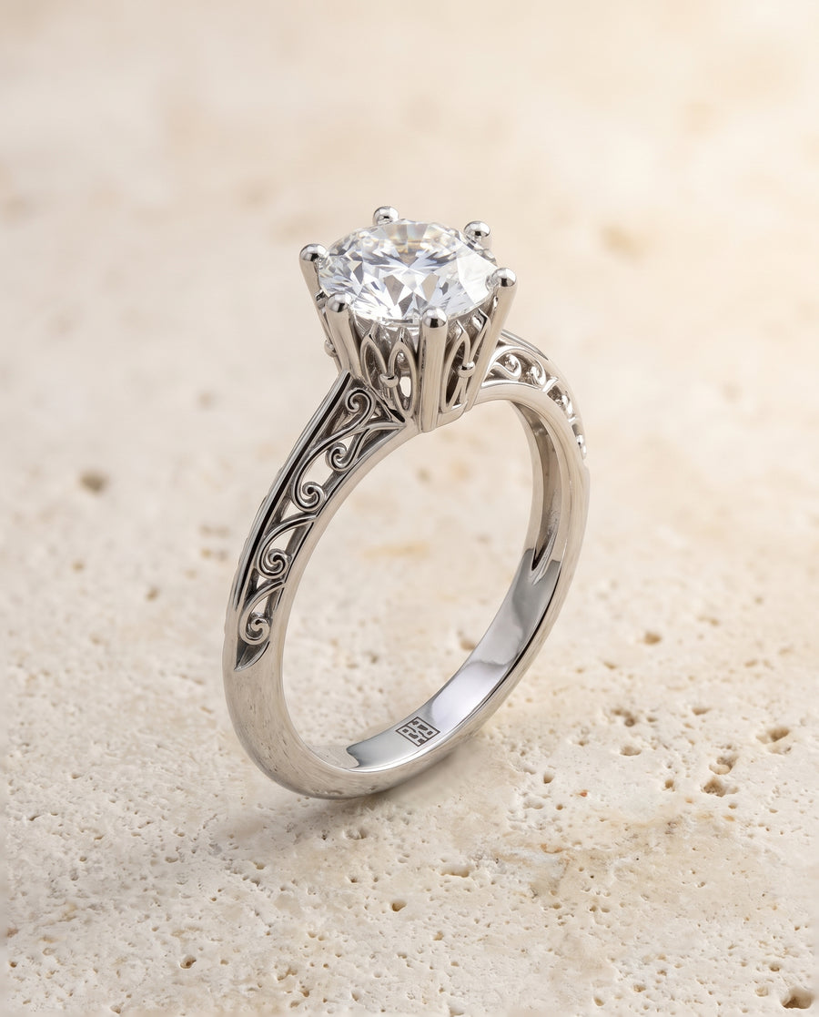 The Layla Engagement Ring, made to order in our Los Angeles atelier