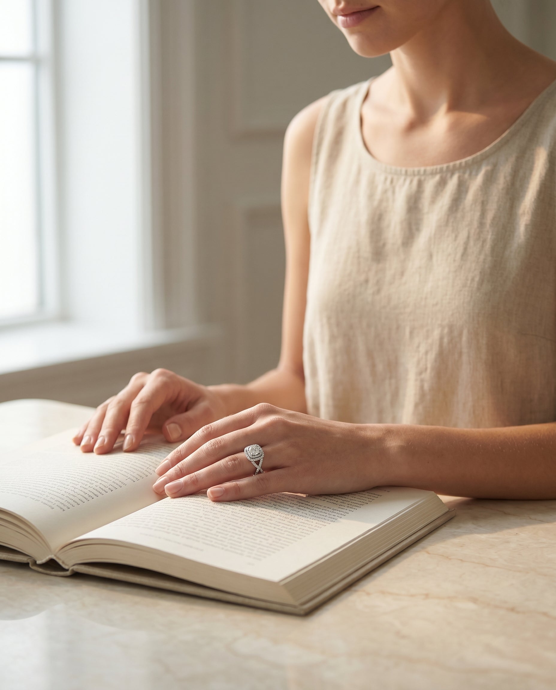 Made to order: The Macy round engagement ring setting in Platinum | RockHer
