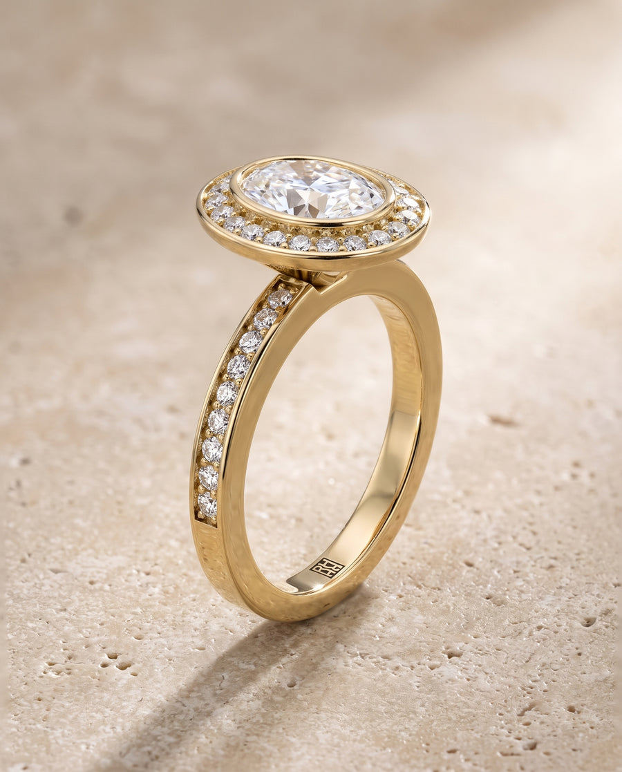 The Marcia Engagement Ring, made to order in our Los Angeles atelier