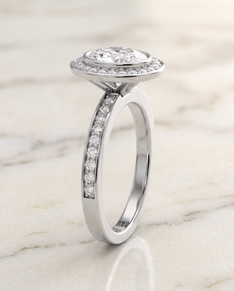 The Marcia Engagement Ring, made to order in our Los Angeles atelier