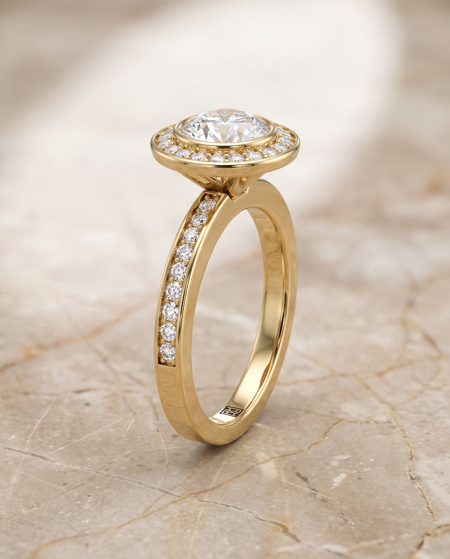 The Marcia Engagement Ring, made to order in our Los Angeles atelier