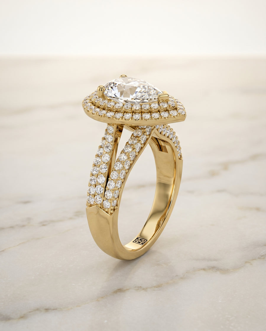 The Mariah Engagement Ring, made to order in our Los Angeles atelier